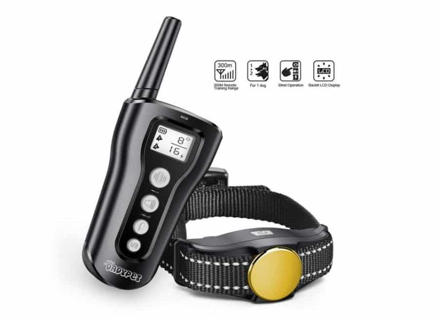 25,99€ collier de dressage de chien anti-aboiement avec télécommande Dadypet (porté 300m) port inclus