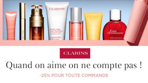 remise immédiate sur tout le site Clarins