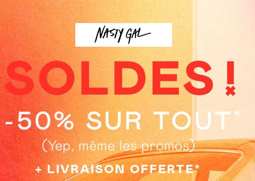 soldes Nasty Gal profitez d’une remise de 50% sur tout