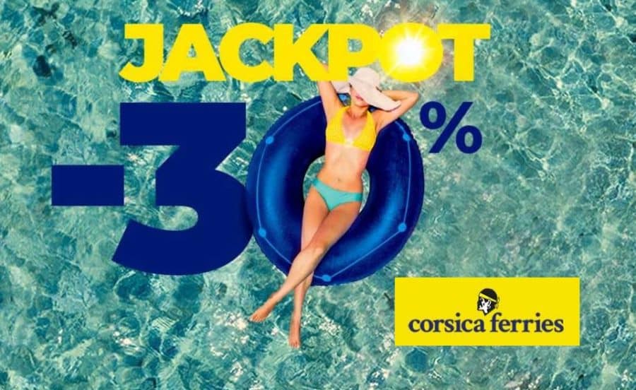 Jackpot Corsica Ferries : réservez maintenant votre traversé et obtenez -30% sur le prix véhicule et passagers (Corse, Sardaigne, Sicile et Baléares)