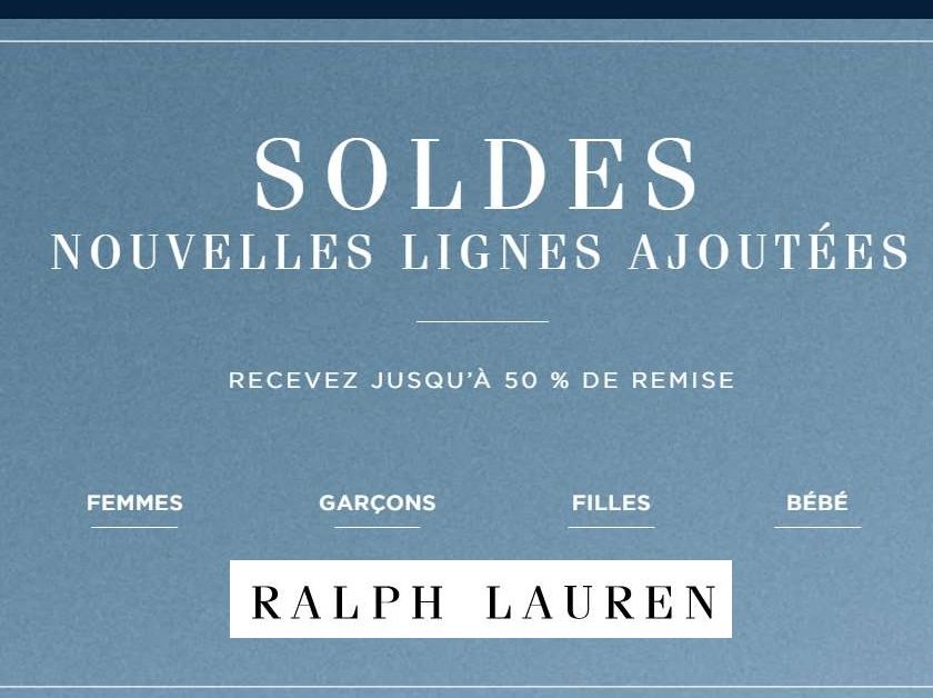 Nouvelle démarque Ralph Lauren