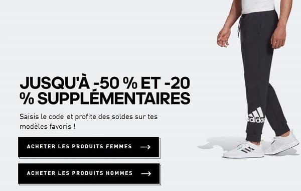 SOLDES ADIDAS : 20% supplémentaires jusqu’à lundi !