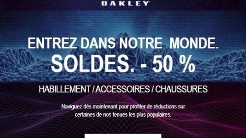 Soldes Oakley 50% De Remise Sur L’habillement Et Accessoires