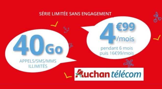 Série limité Auchan Telecom 40Go 4,99€