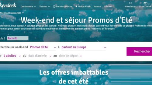 Week-end et séjour en promos cet été avec Weekendesk