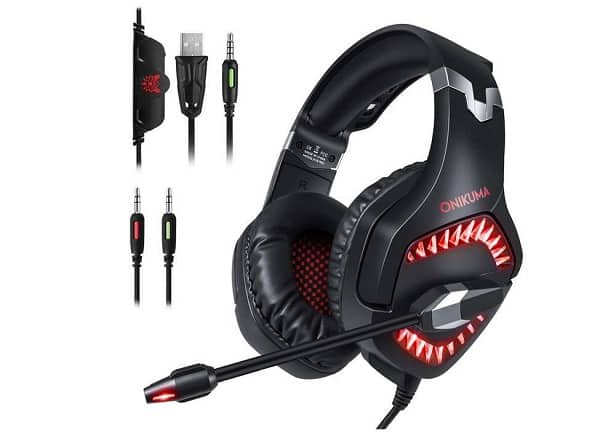 GAMING : 9,20€ casque de gaming HOMVILLA rétroéclairé avec micro (pour PC et consoles)