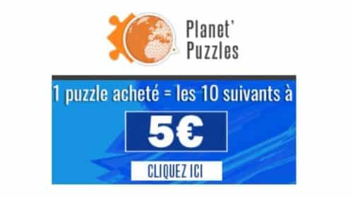 puzzle acheté sur Planet Puzzle les 10 suivants sont 5€ pièces