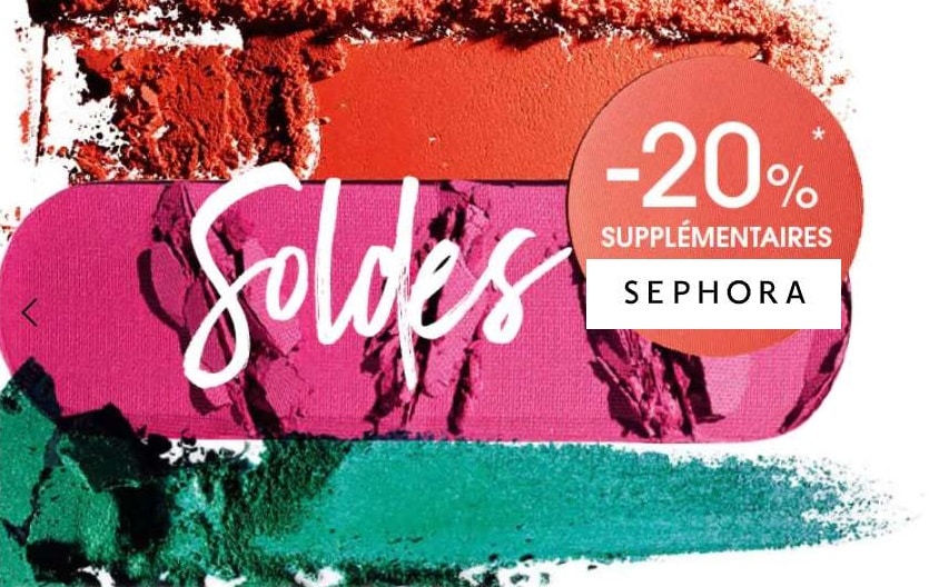 20% de remise en plus sur les Soldes Sephora