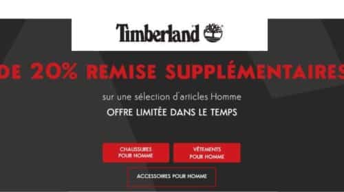 remise supplémentaire sur les soldes homme Timberland