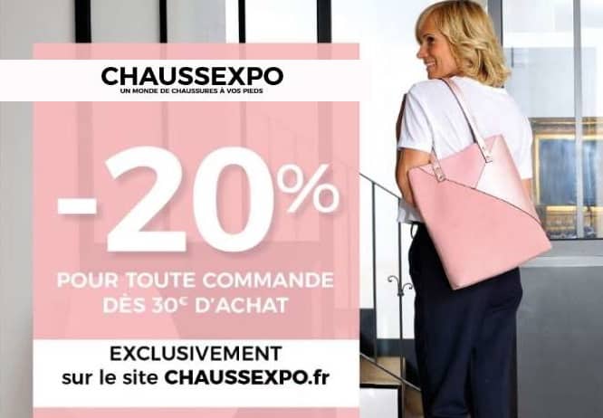 20% de remise sur ChaussExpo dès 30€ (jusqu’à dimanche)