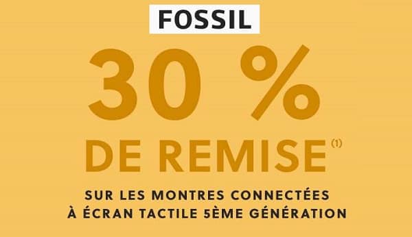 30 % De Remise Sur Les Montres Connectées Fossil