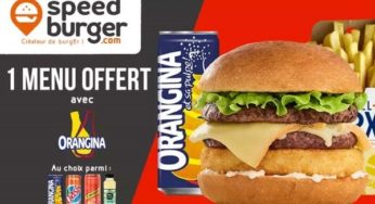 Bon achat Speed Burger 🍔 1 menu acheté = 1 menu gratuit avec ce coupon à 2€ ou kid box offerte pour 1€