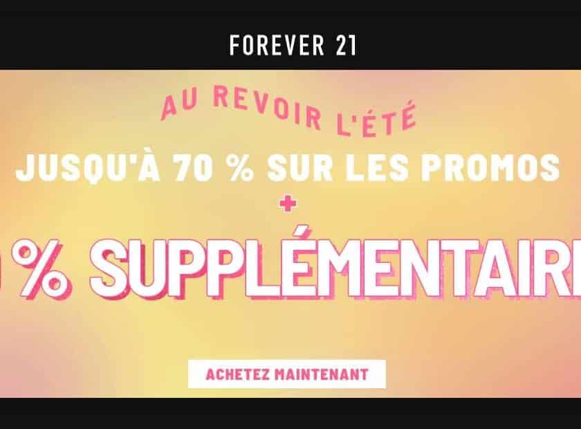 Déstockage des soldes Forever 21