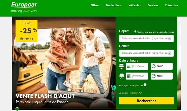 jusqu’à 25% de remise sur vos locations de voiture avec europcar