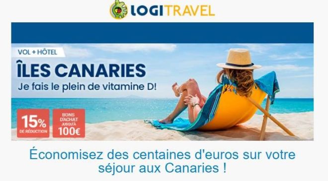 Offre spéciale séjour aux Canaries dès 250€ semaine vol + hôtel par Logitravel