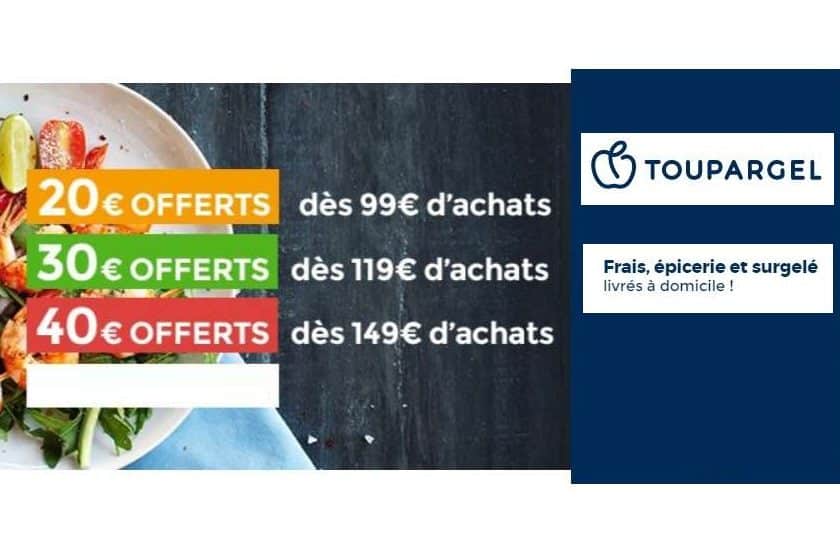 Remises Toupargel -20€ pour une commande de 99€