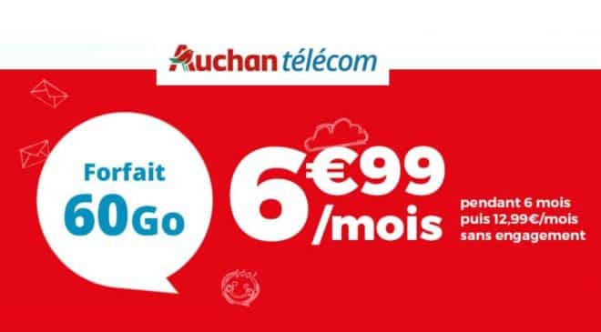 forfait Auchan Telecom 60Go en vente flash
