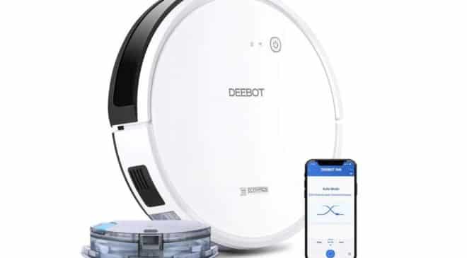 laveur - aspirateur robot Ecovacs Deebot 605 programmable via smartphone et Alexa et Home 