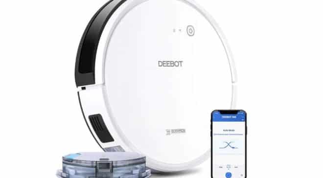 laveur - aspirateur robot Ecovacs Deebot 605 programmable via smartphone et Alexa et Home