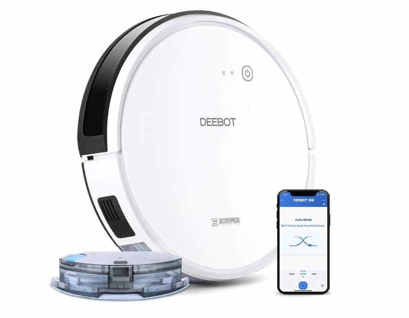 laveur - aspirateur robot Ecovacs Deebot 605 programmable via smartphone et Alexa et Home