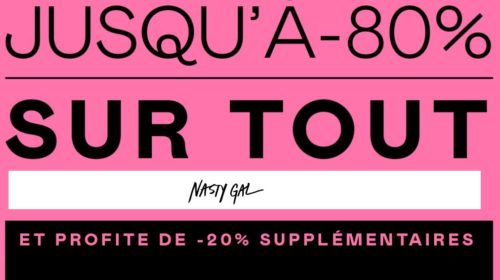 remise supplémentaire sur les promotions Nasty Gal