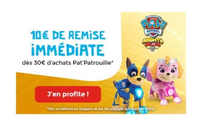 10€ de remise sur les jouets Pat Patrouille (Paw Patrol) dès 30€ sur PicWicToys