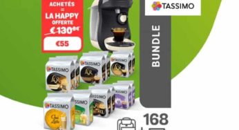 12 paquets de dosette Tassimo (55€) = la machine Bosch Tassimo Happy gratuite ☕