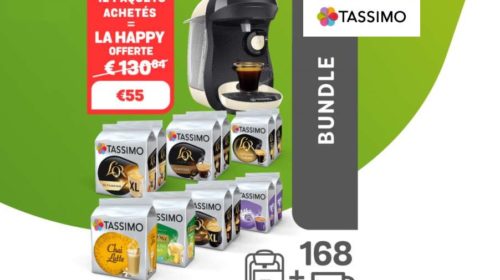 12 paquets de dosette Tassimo la machine Bosch Tassimo Happy gratuite