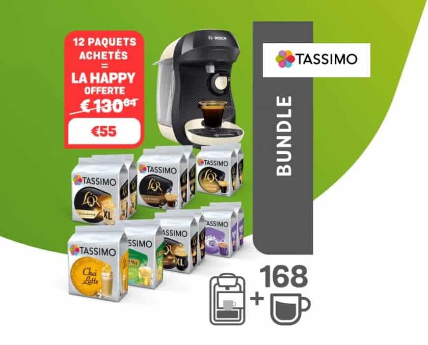 12 paquets de dosette Tassimo la machine Bosch Tassimo Happy gratuite