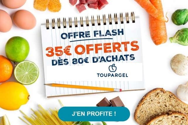 35€ de remise sur Toupargel sur une commande de 80€ (jusqu’à demain)