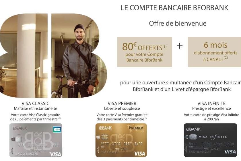6 mois d’abonnement Canal+ offerts pour l’ouverture d’un compte Bancaire BforBank
