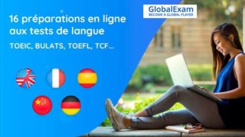 Abonnement préparation aux tests de langue GlobalExam moitié prix