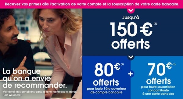 Vente privée Boursorama : ouverture d’un compte + carte CB = 150€ offerts 💰