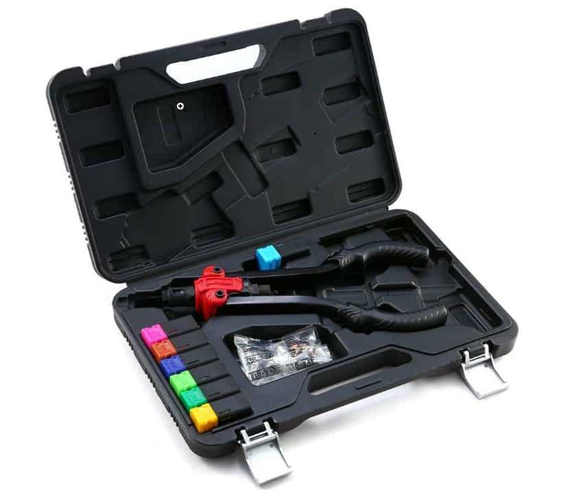 coffret pince à rivets professionnel Meterk avec 7 mandrins