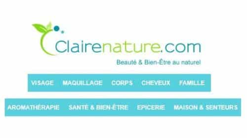 remise sur Clairenature même promo boutique de produits Bio & Naturels
