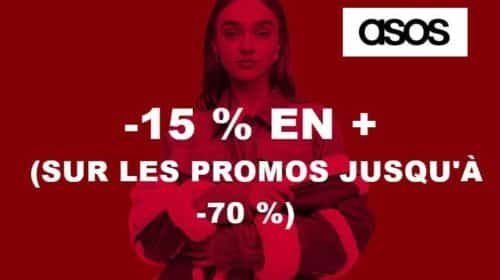 15% de remise supplémentaire sur les articles en promotions sur Asos