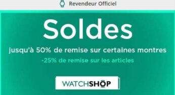 25% de remise supplémentaire sur les promotions de Watchshop (montres et bijoux)