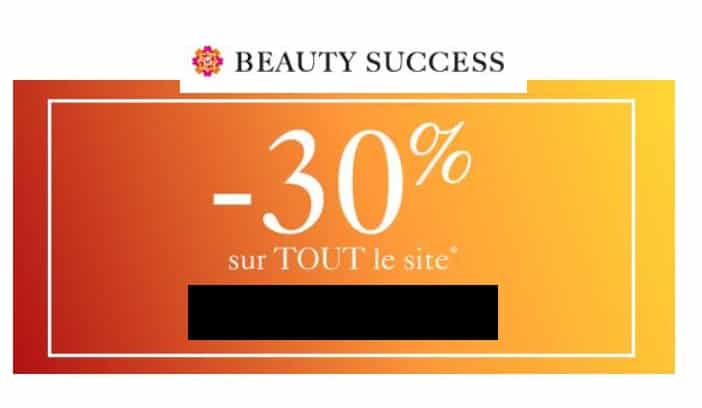 30% de réduction sur tout le site Beauty Success (aujourd’hui seulement)