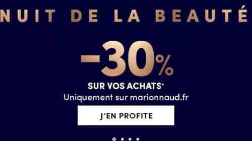 30% sur tout le site Marionnaud pour la Nuit de la Beauté