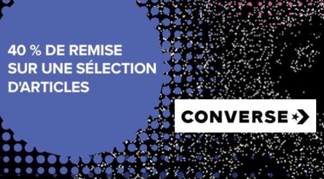 40% de remise sur une sélection d’articles Converse