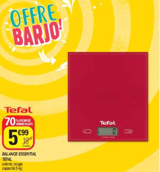 5€ balance de cuisine Tefal Essential 5kg