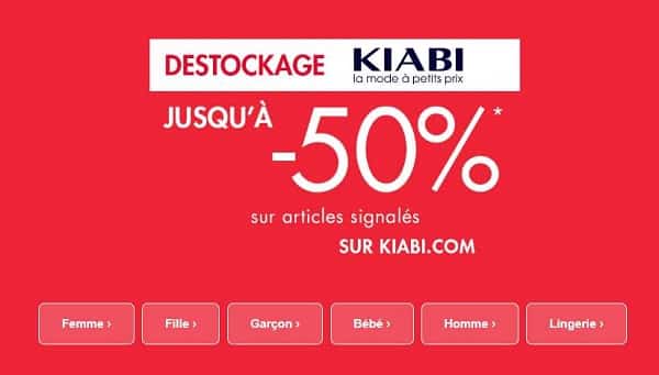 Déstockage Kiabi : plus de 1000 articles jusqu’à épuisement des stocks