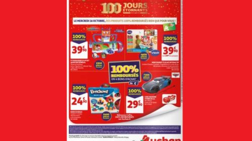 Mercredi 16 octobre 2019 5 jouets 100% remboursés par Auchan