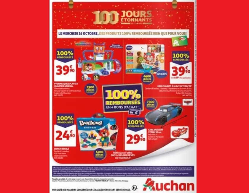 Mercredi 16 octobre 2019 5 jouets 100% remboursés par Auchan