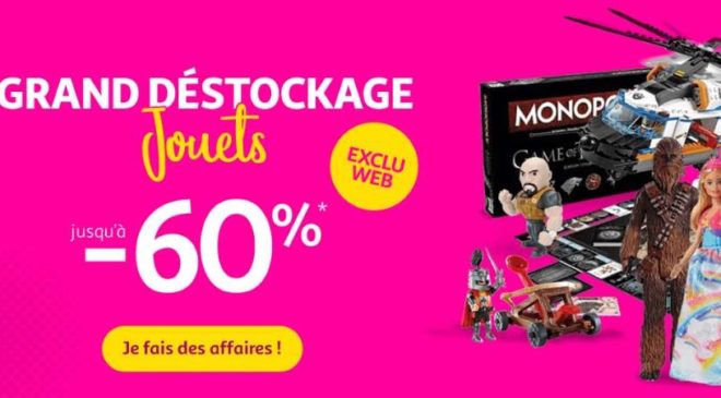 Nouveau déstockage de jouets et jeux sur Auchan