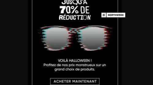 Offre Halloween Northweek jusqu’à -70% sur les lunettes de soleil et casquettes de la marque