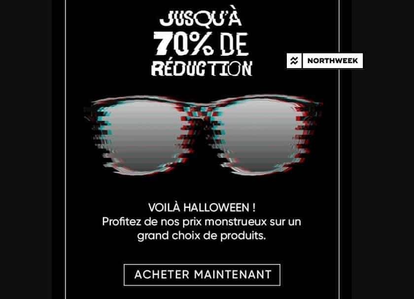 Offre Halloween Northweek jusqu’à -70% sur les lunettes de soleil et casquettes de la marque