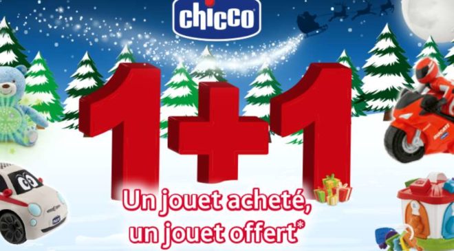 Offre de remboursement CHICCO Noel 1 jouet acheté = 1 jouet 100% remboursé