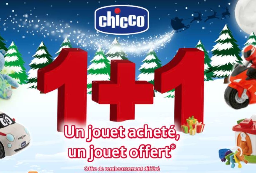 Offre de remboursement CHICCO Noel 1 jouet acheté = 1 jouet 100% remboursé