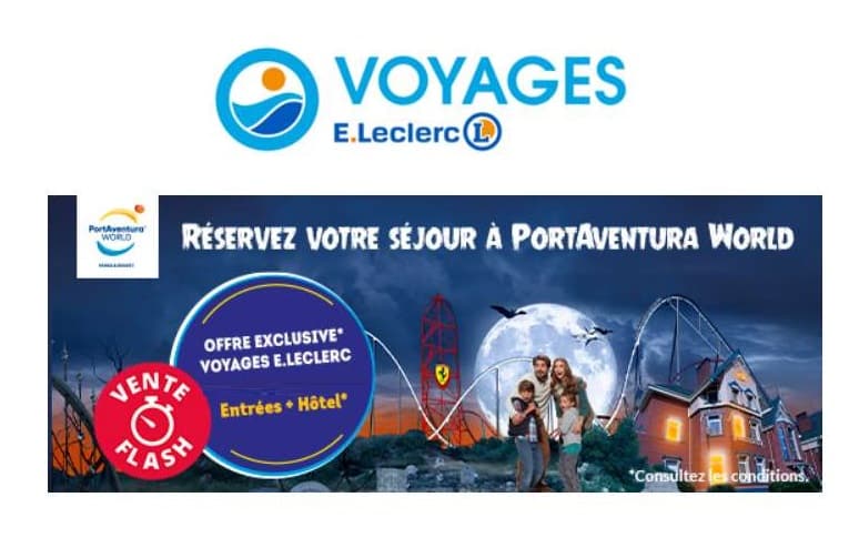 Vente flash séjour PortAventura : à partir de 54€/personne avec accès illimité à PortAventura Park et entrée Ferrari Land